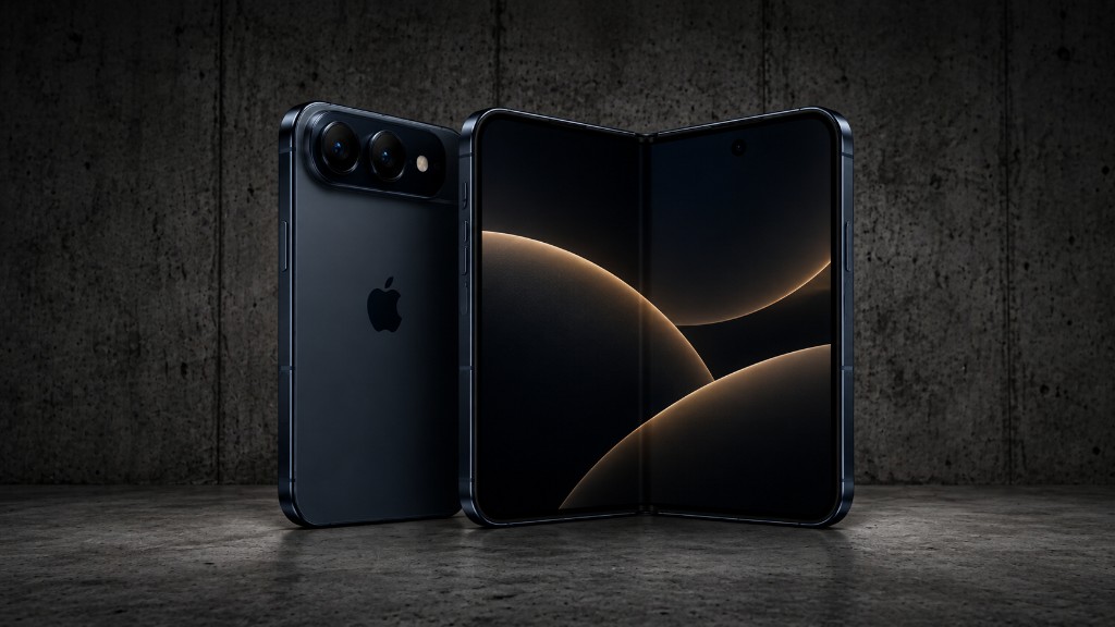 Two premium iPhones in a product display
